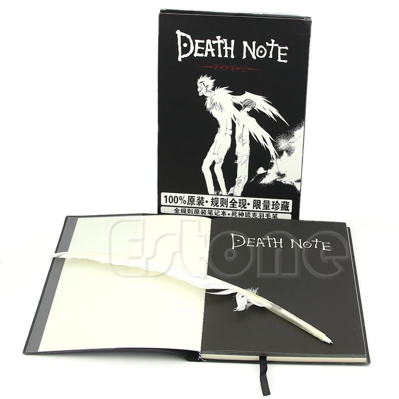 New Death Note Cosplay Notebook & Feather Pen Book Animation Art Writing Journal