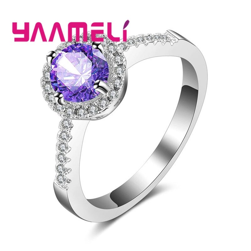 Классическое изящное блестящее серебряное кольцо, 5А, с фианитами, с закрепкой, Подарок на годовщину, Женский сувенир