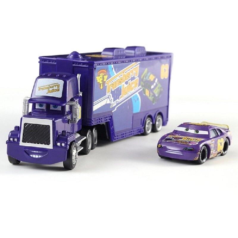 Disney-coches Pixar de juguete de La película Cars 3 para niños, coches de Rayo McQueen, Jackson Storm, Mack, tío Truck, escala 1:55, regalo de cumpleaños
