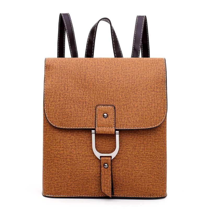 Женский кожаный рюкзак из искусственной кожи, винтажный рюкзак кофейного цвета для планшетных ПК, дорожный рюкзак, школьный рюкзак для женщ...