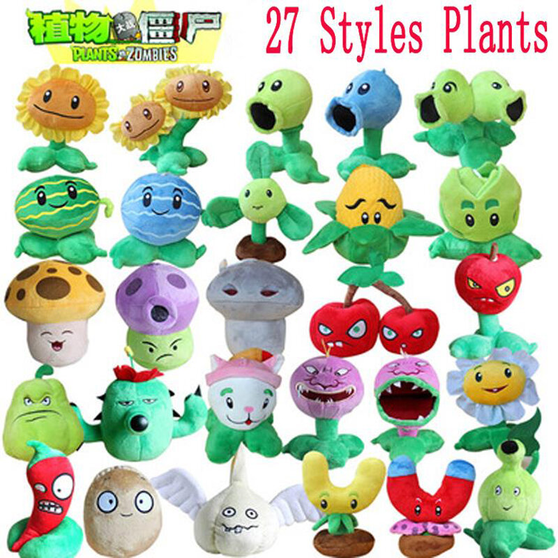 1pcs Plants vs Zombies Plush Toys 13-20cm Plants vs Zombies PVZ Plants Plush Stuffed Toys Soft Game Toy for Children Kids Gifts