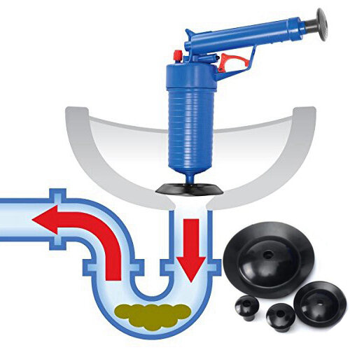 Leistungsstarke Air Drain Blaster Gun Plunger Kunststoff Toilette Kolben Hochdruck Reiniger Kanalisation Filter Waschbecken Rohr Dredge Plunger
