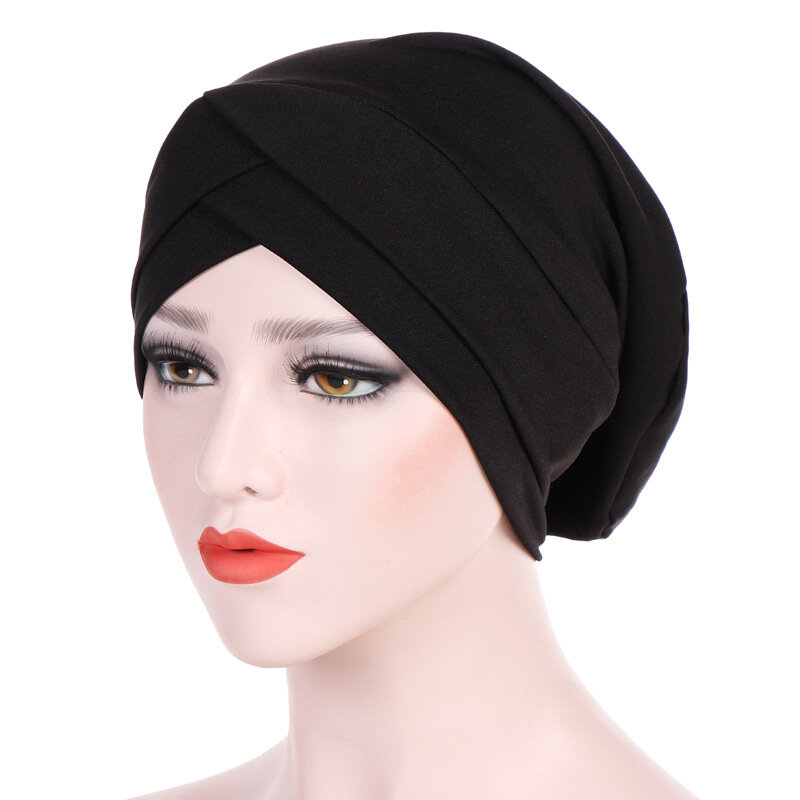 をイスラム教徒のスカーフ内側イスラムヘッド磨耗帽子ヘッドバンドターバンヘッドスカーフ Headwrap 女性イスラム教徒ヒジヘアバンド