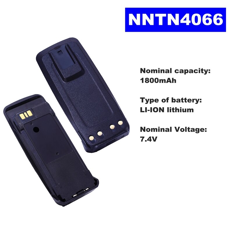 Batterie Radio LI-ION pour Motorola walkie-talkie 7.4V 1800mAh, NNTN4066, pour Radio bidirectionnelle XIR-P8200 XIR-P8268