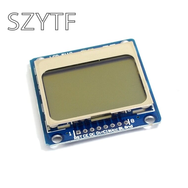 Alta calidad 84x48 84x84 módulo LCD azul adaptador de contraluz PCB 5110 para