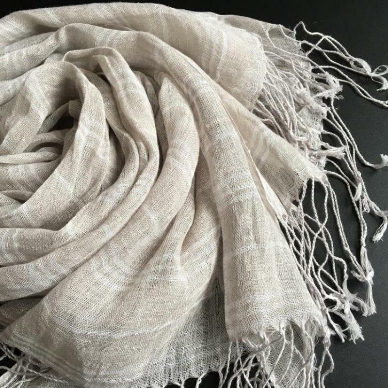 ユニセックススタイル春夏秋冬のスカーフの綿とリネン無地ロング女性のスカーフショールファッション男性スカーフ