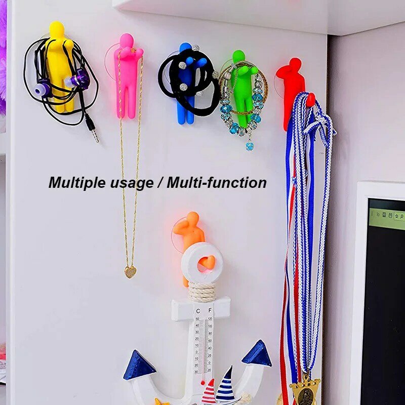 UNTIOR 6PCS Colorful Toothbrush Holder Set for Kids Creative Gymnastics Shape Toothbrush Holder Bathroom Garage Office Kitchen