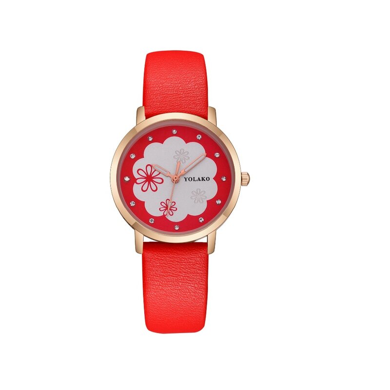 YOLAKO marka odzieżowa dla kobiet zegarek skóra Quartz opakowanie ze stali nierdzewnej analogowe zegarki na rękę wodoodporna kobiet zegarki Reloj Mujer