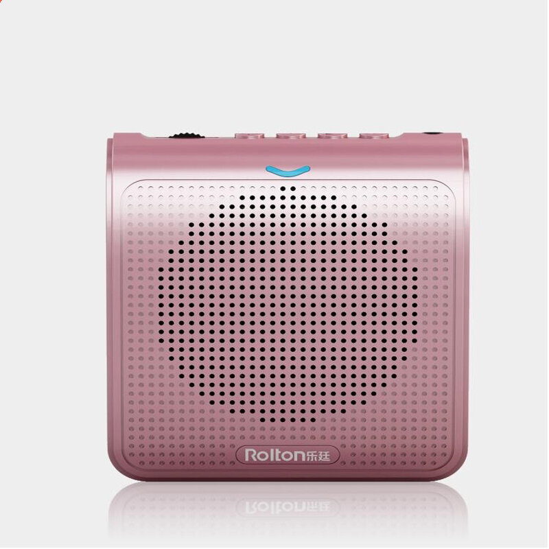 Rolton Portable Microphone Loud Speaker Mini Voice Amplifier With USB TF Card FM Radio For Teacher Tour Guide Promotion K100