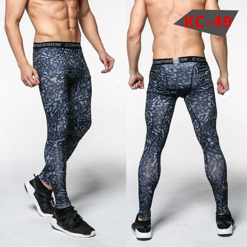 Męskie biegaczy kamuflaż spodnie kompresyjne męskie spodnie kamuflażowe rajstopy legginsy spodnie fitness odzież marki spodnie dresowe Pantalon