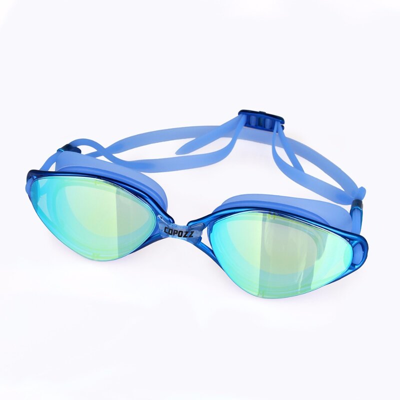 Óculos de natação profissional, novo óculos anti-embaçante uv ajustável, chapeamento masculino e feminino, à prova d'água em silicone