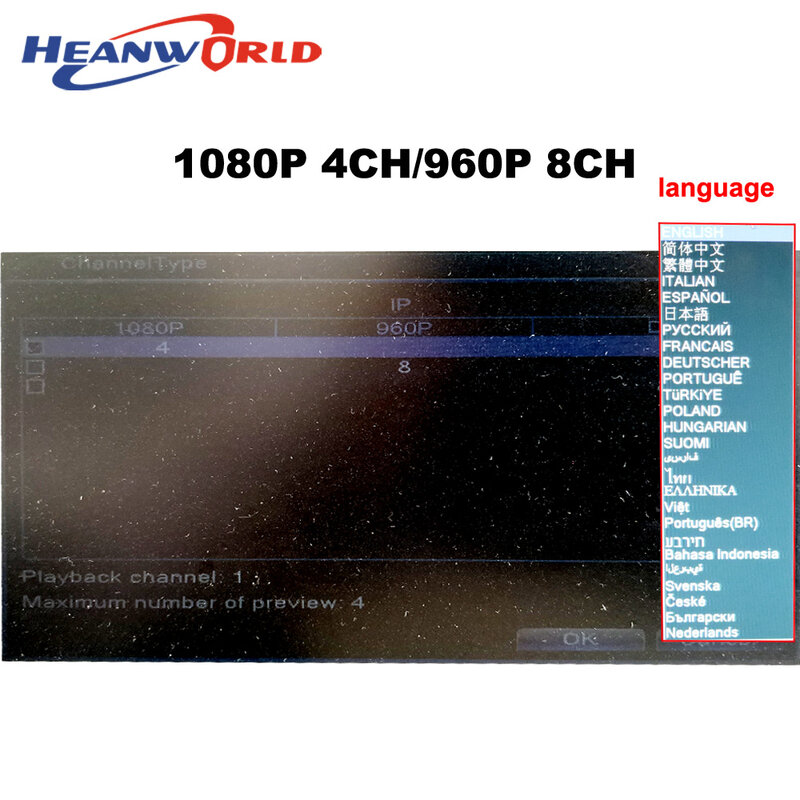 وحدة NVR 4CH 1080P / 8CH 960P / D1 CCTV ، لوحة تسجيل فيديو full hd 2mp نظام cctv