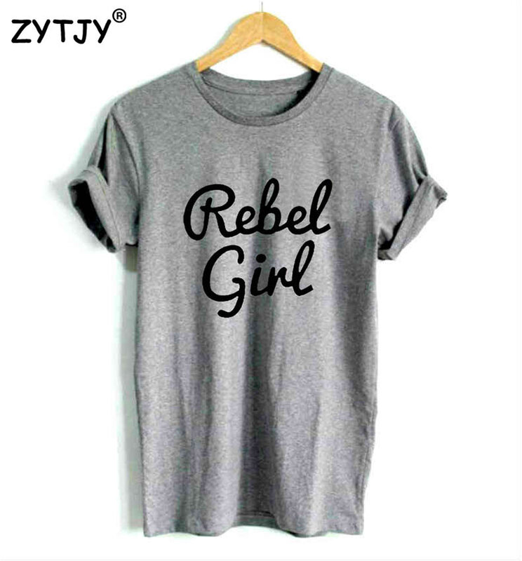 Rebel Girl Letters Print Women Tshirt Cotton Casual Funny t Shirt For Girl Top Tee Hipster Tumblr Drop Ship HH-43