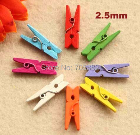 20pcs/lot Length:2.5cm ZAKKA candy color wooden clips, notes folders, the clip for the photos(ss-a1547)