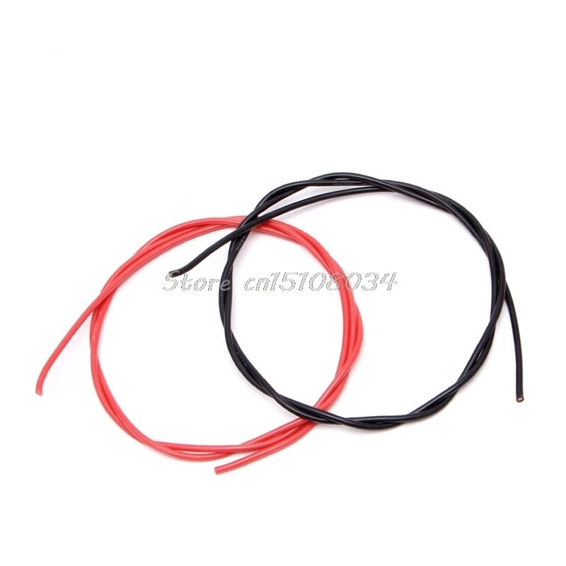 Новые 16 AWG калибровочный провод гибкие многожильные медные кабели с силиконовой оплеткой для RC черный красный S08 Оптовая и Прямая поставка