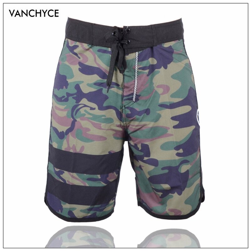 VANCHYCE-pantalones cortos de playa para hombre, bañador de marca, Bermudas de secado rápido, color plateado