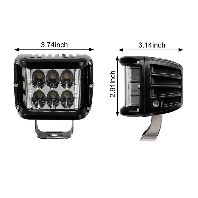 4 pouces 45W LED double côté tireur travail lumière 12V hors route conduite lumière clignotante pour voiture camion Jeep pick-up SUV barre de Led 1 pièce