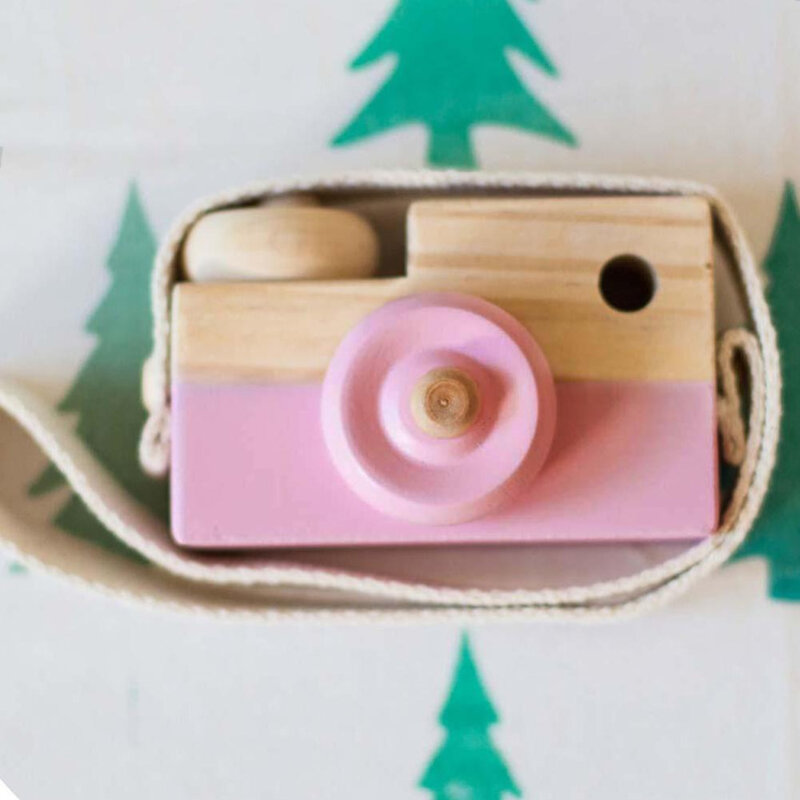 Nieuwe Mode Baby Kids Leuke Hout Camera Speelgoed Kinderen Kleding Accessoire Veilige En Natuurlijke Kid Speelgoed Verjaardag Kerstcadeau