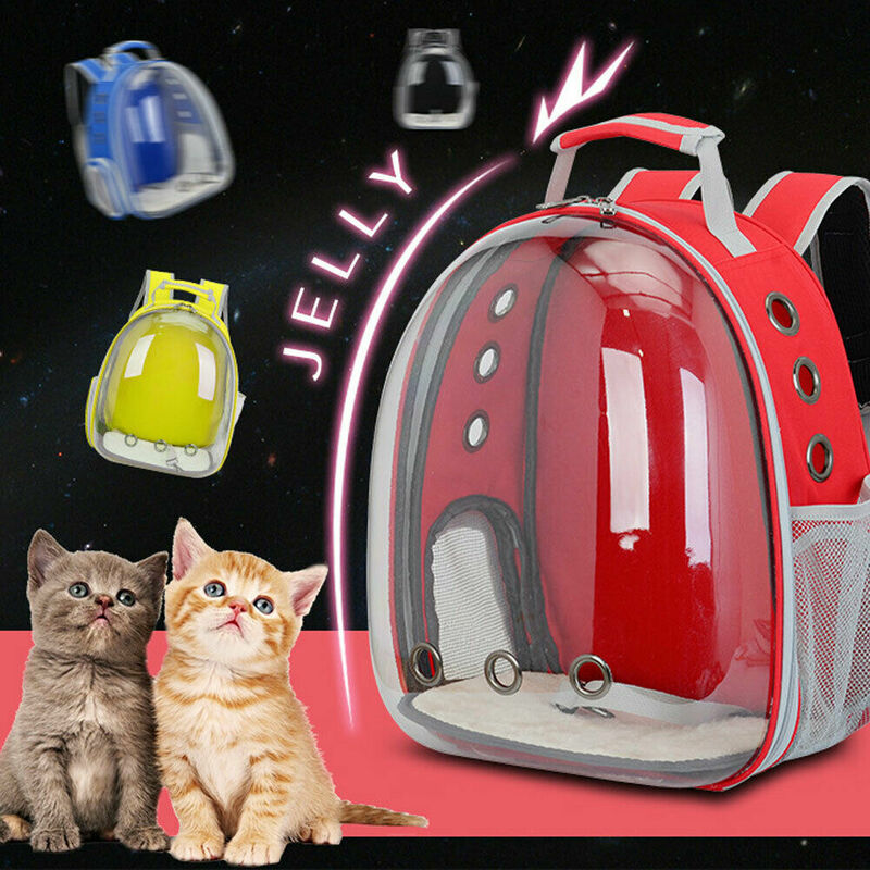 Portable Pet Puppy Bag Travel Carrier Backpack Cat Dog Space Capsule Breathable Outdoor Travel Bag Transparent Bag
