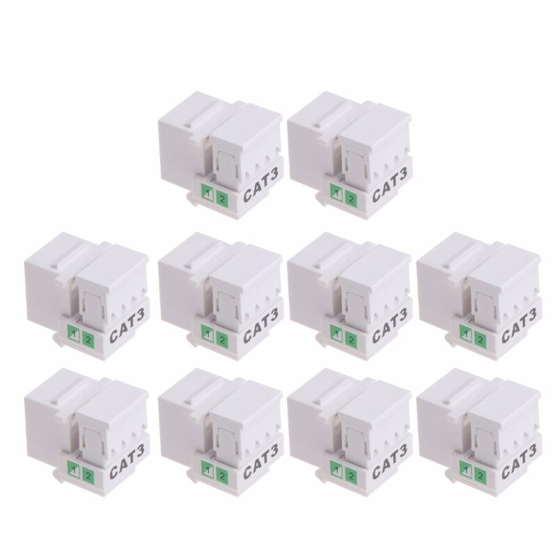 10Pcs Tool-free Telephone Module RJ11 CAT3 Voice Module Gold-plated Adapter
