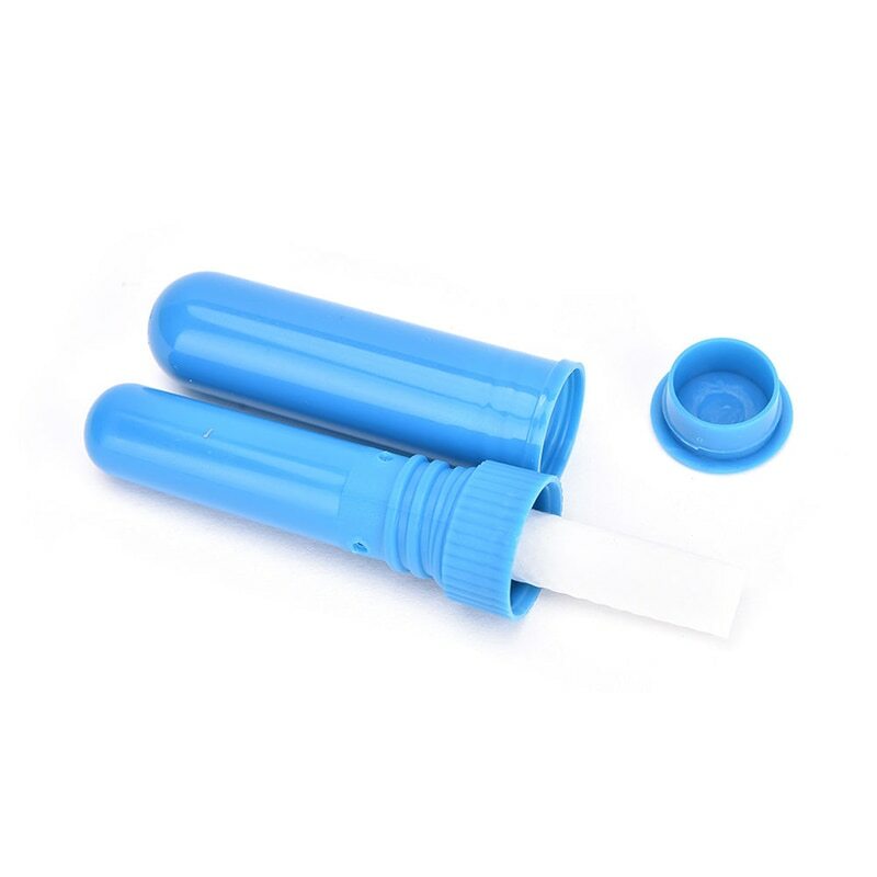 10Pcs/set Colored Plastic Blank Nasal Aromatherapy Inhalers Tubes Sticks With Wicks For Essential Oil Nose Nasal Container
