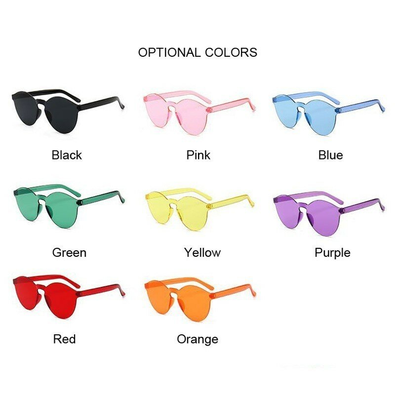 Gafas De Sol redondas De verano para mujer, lentes transparentes De diseñador De marca, Color azul, UV400