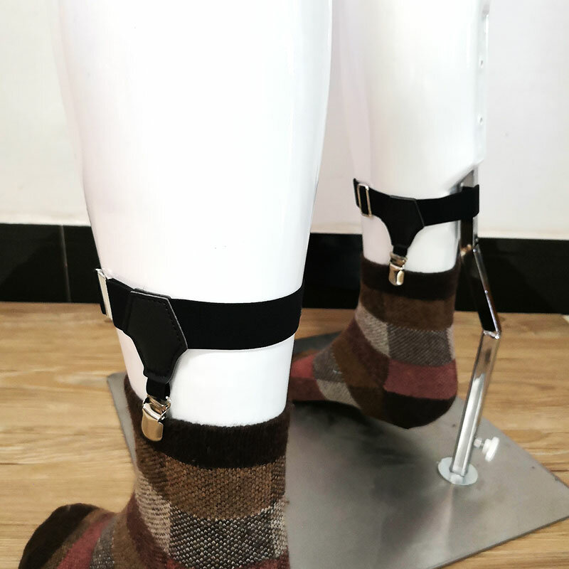 1 par de Tirantes ajustables negros para hombre tirantes elásticos para evitar que los calcetines caigan de las ligas de Calcetines para hombre Accesorios