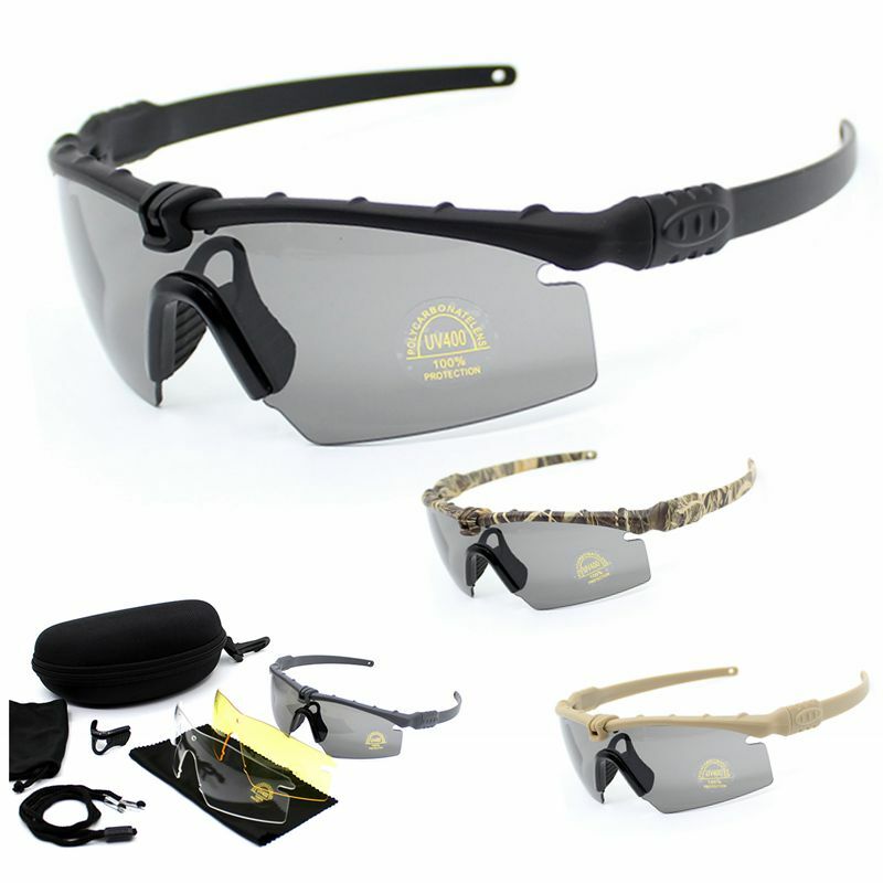 Polarisierte Tactical Goggles Männer Im Freien Sonnenbrille Military Airsoft Krieg Spiel Gläser Jagd Camping Taktische Gläser Mit 3 Objektiv