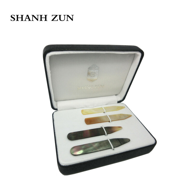 SHANH ZUN สูงบริสุทธิ์ Mother of Pearl Shell ปลอกคองานแต่งงานของขวัญสำหรับชาย 2.37"