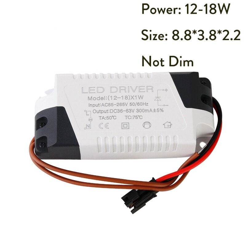 1 Uds. De Controlador LED constante, fuente de alimentación de 1-3W 4-5W 4-7W 8-12W 18-24W 300MA, transformadores de luz para iluminación LED empotrada AC85-265V