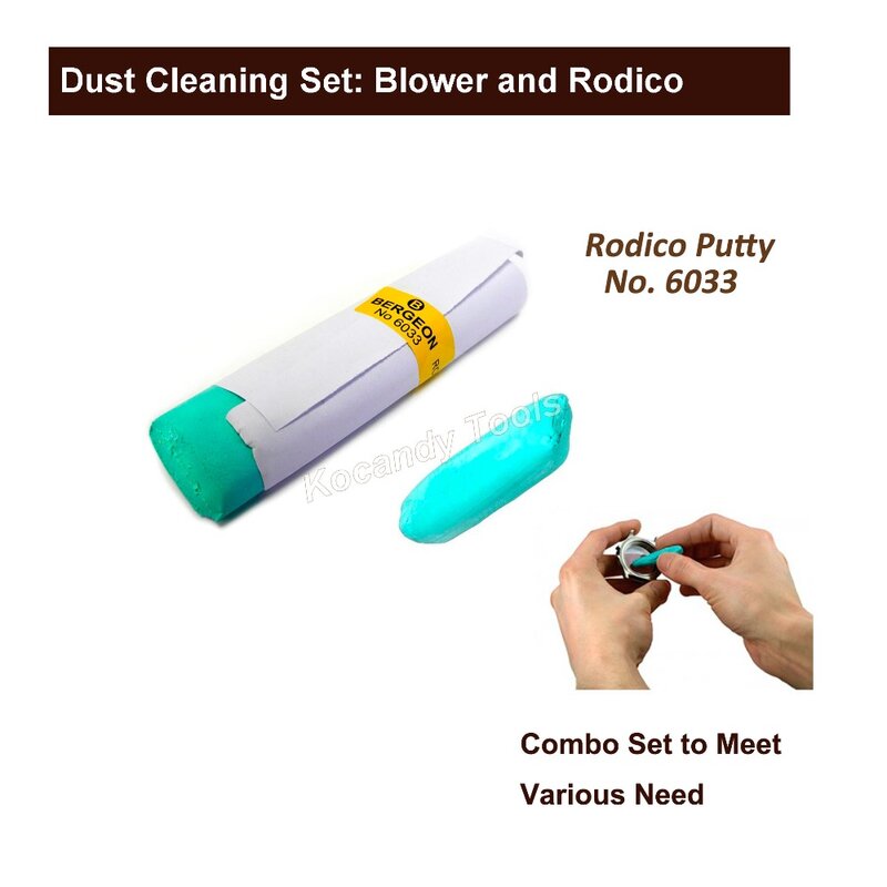 Kit de nettoyage de montres, mastic Rodico et souffleur de poussière pour répondre aux différents besoins de réparation d'horloger