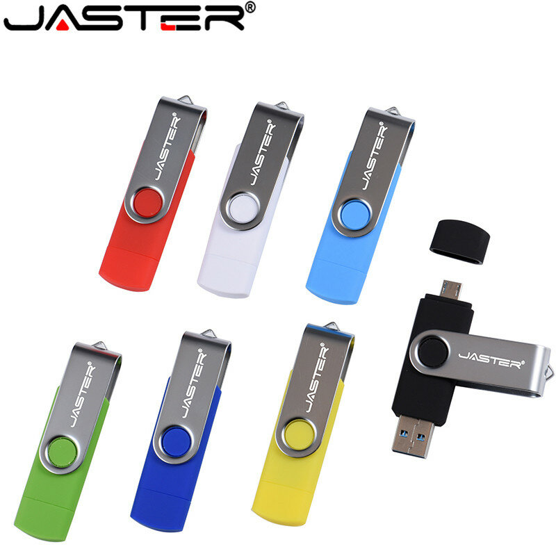 Unidad Flash USB JASTER 2,0 para teléfono inteligente, dispositivo para Android USB OTG, 4GB, 8GB, 16GB, 32GB, 64GB, 128GB