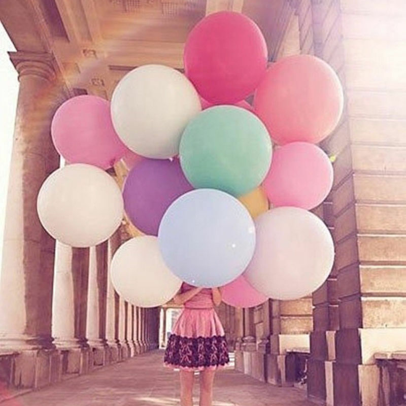 Globo de látex de 36 pulgadas para decoración de fiesta de cumpleaños, globo grande Inflable de helio, colorido, para bodas y niños