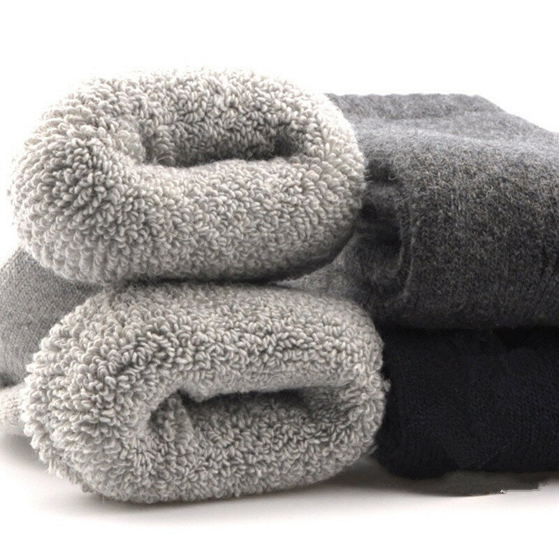 3 paia = 6 pezzi 2021 nuovi calzini di lana morbidi spessi invernali calzini da uomo in spugna calzini da neve caldi super spessi in tinta unita
