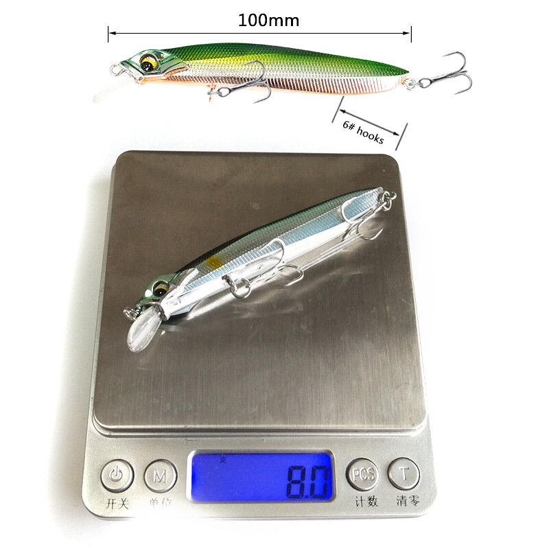 1 Pezzo/Boutique Esca Sensibile di Pesce 100 Millimetri/8G Bionic Tentazione 3D Fisheye Esche da Pesca Falso Esca