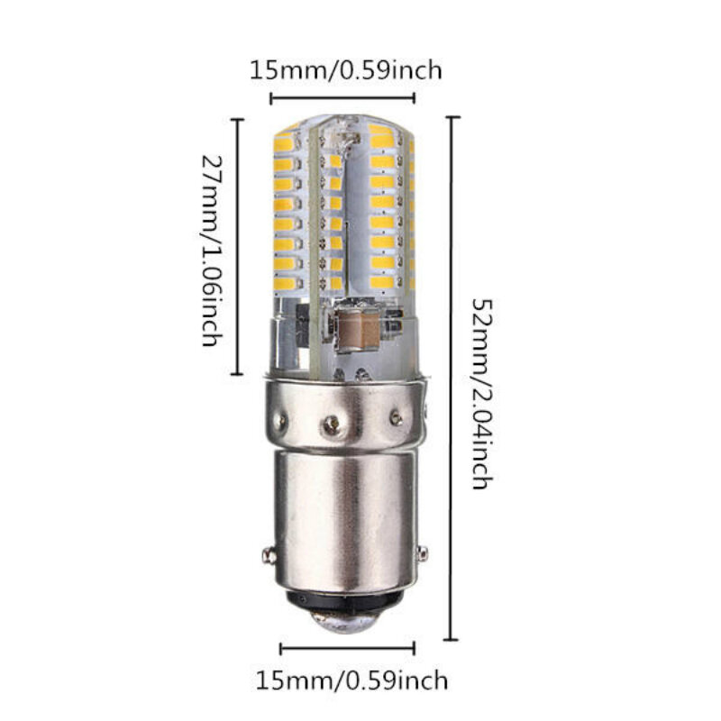 BA15D Led Luz de maíz 2,6 W 64 3014 SMD LED lámpara de luz ampolla de silicona bombilla de maíz 220 V