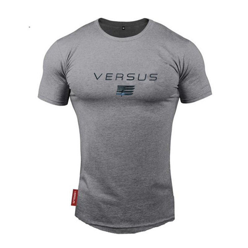 2021 New Mens Brand gyms t shirt Fitness Bodybuilding Slim Cotton Shirts Men Short Sleeve workout male Casual Tees Tops