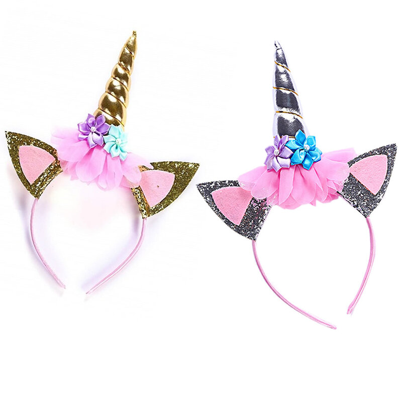 Diadema de unicornio para niñas, accesorios de disfraces de princesa, trenza de arcoíris, pelo sintético