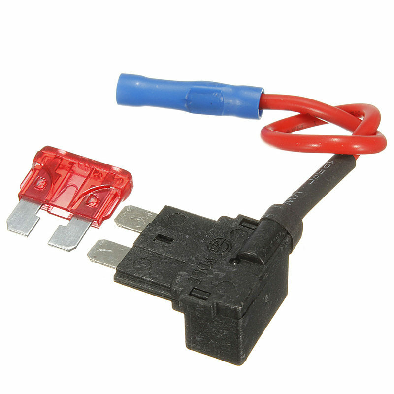 12V Fuse Holder Add A Circuit Standard/Mini/Micro 10A Blade Fuse Boxes Holder Piggy Back Fuses Tap Adapter