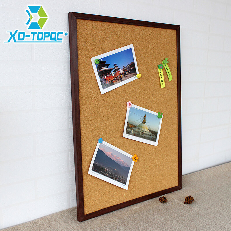 Tablón de corcho con marco de madera MDF, accesorio decorativo de alta calidad para el hogar, envío directo de fábrica, 90x60cm