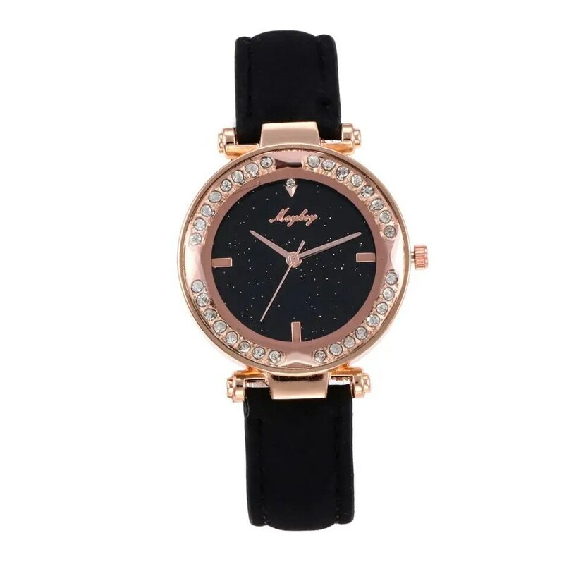 2020 nowych kobiet zegarki Rhinestone luksusowe zegarki na rękę dla pań skórzana moda sukienka na co dzień zegarka kobiet bransoletka do zegarka kwarcowy zegarek