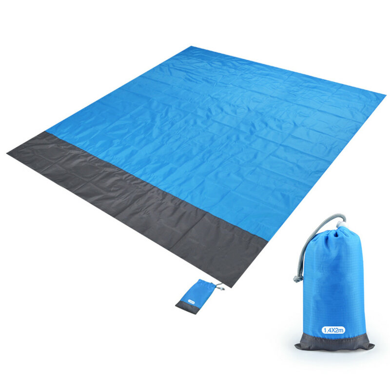 À prova dwaterproof água 140x200cm bolso piquenique praia esteira de areia cobertor livre acampamento ao ar livre picknick tenda dobrável capa cama