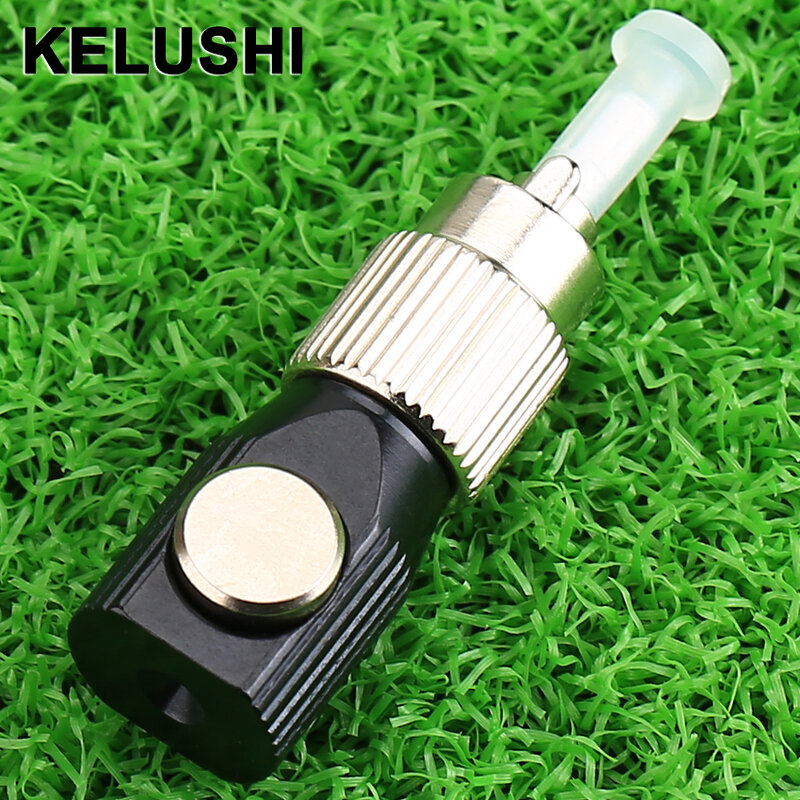 KELUSHI Serat Flange Hitam Bulat FC Bare Fiber Adapter Optik Cepat Konektor