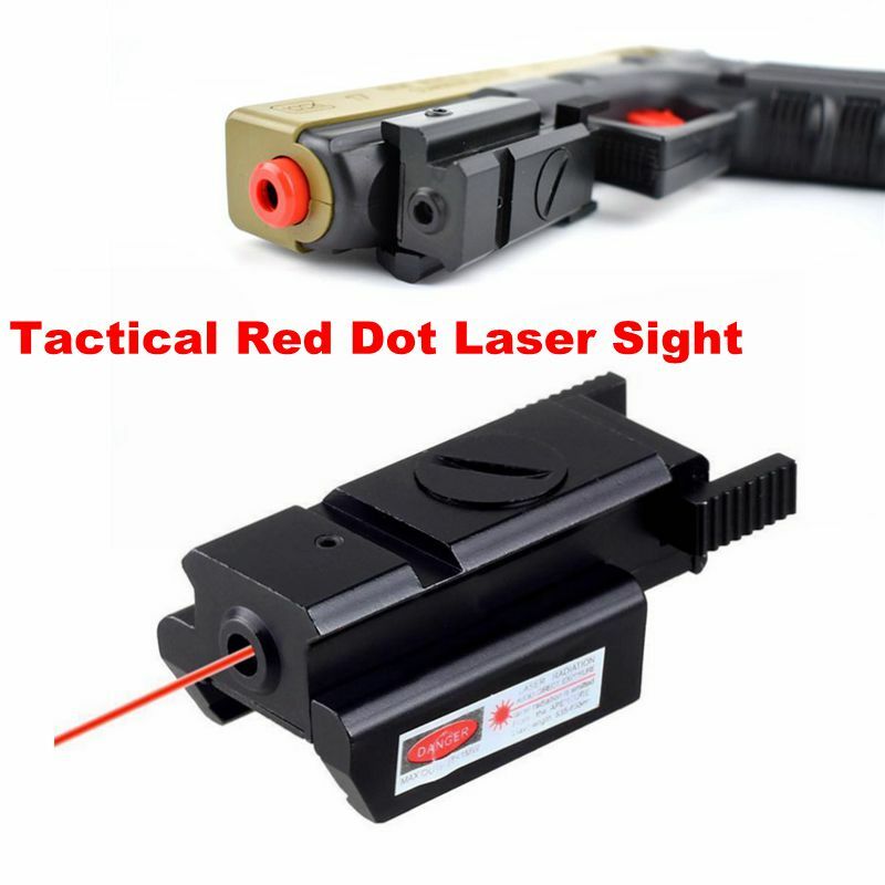 Glock táctico 17 pistola punto rojo láser mira de caza pistola de mano Rifle utilizar mira para 20mm Rail Mount Laser Sight For Guns
