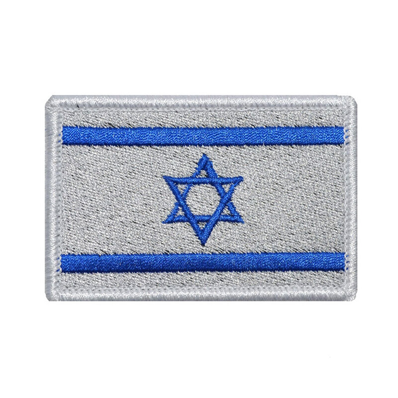 1 stücke Stickerei Israel Flagge Brassard Taktische Patch Tuch Punisher Armband Armee Haken Und Schleife Emblem Moral Kampf Abzeichen