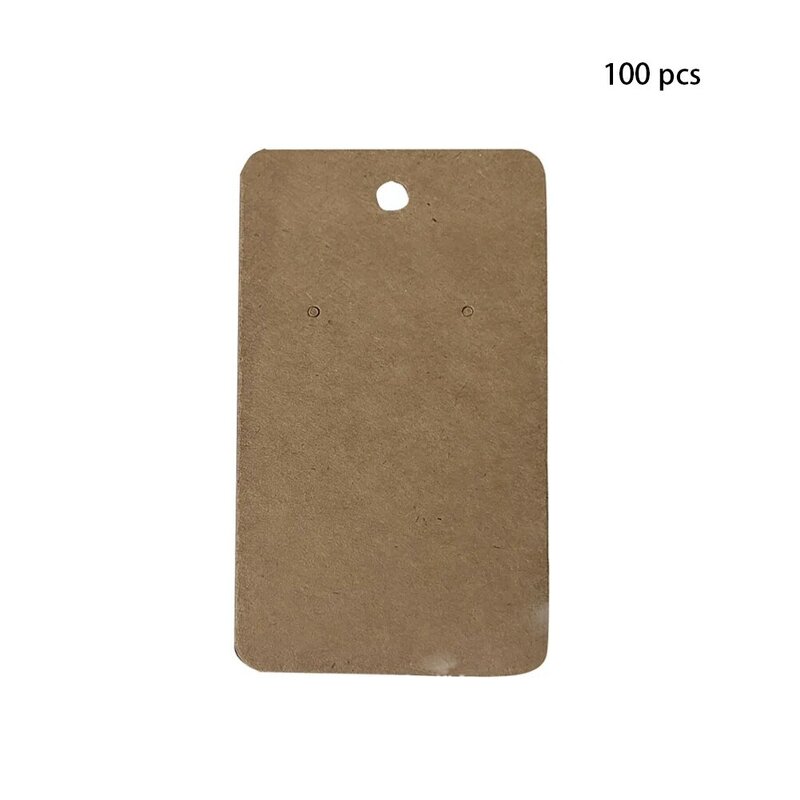 100Pcs Cardboard Paper Package Earring Cards For Ear Studs Retro Hanging Board Plain Jewelry Accessories Display Holder Tag Gift