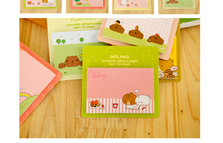귀여운 만화 카와이 동물 종이 메모 패드 어린이를위한 스티커 패드 크리 에이 티브 선물 스티커 메모 문구 무료 배송