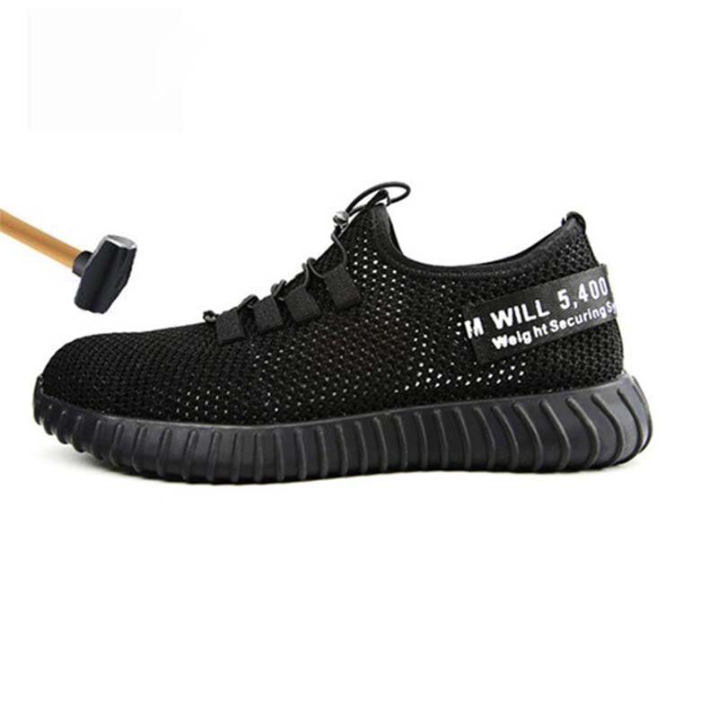 JUNSRM – chaussures de sécurité pour hommes et femmes, bottes d'été respirantes, avec embouts en acier Anti-écrasement, Anti-perçage, en maille, pour le travail, 36-46