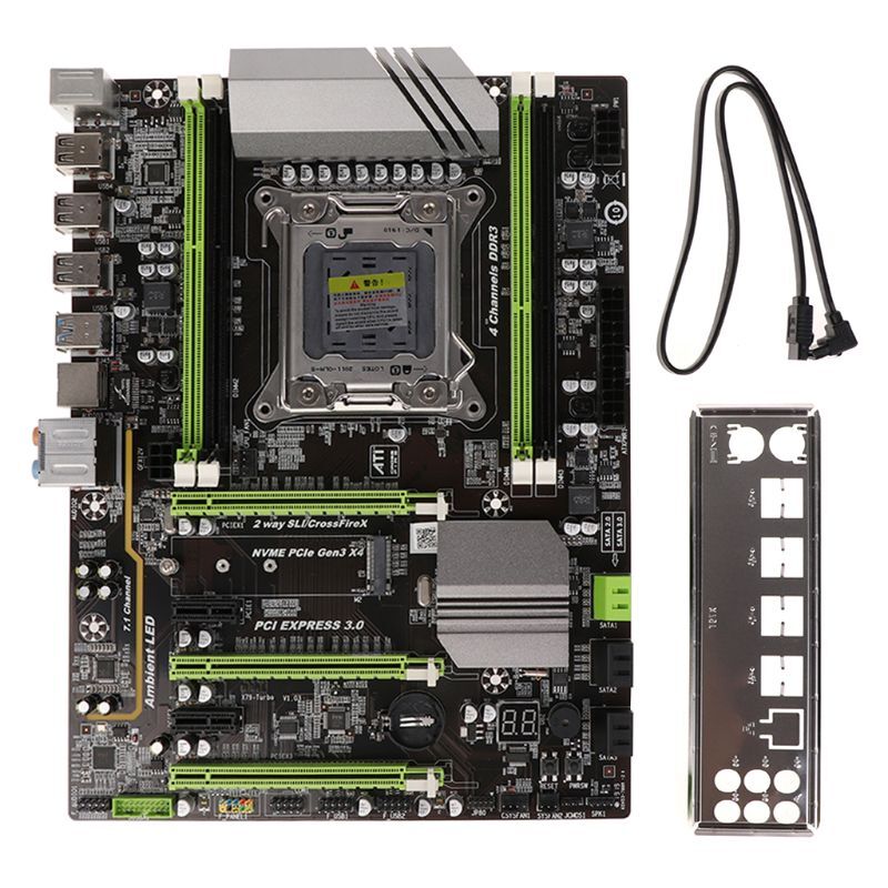 X79 Turbo moedbord LGA2011 ATX USB 3,0 SATA3 PCI-E NVME m2 SSD ondersteuning REG ECC geheugen en Xeon E5 procesador
