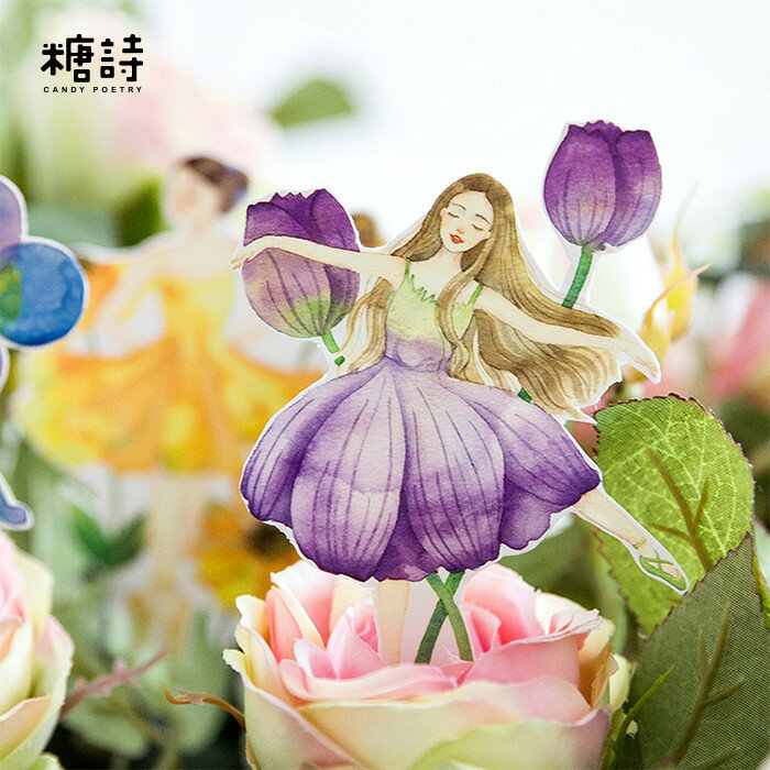 30枚/ロット美しい花の妖精はがき/グリーティングカード/願いカード/クリスマスと新年の贈り物